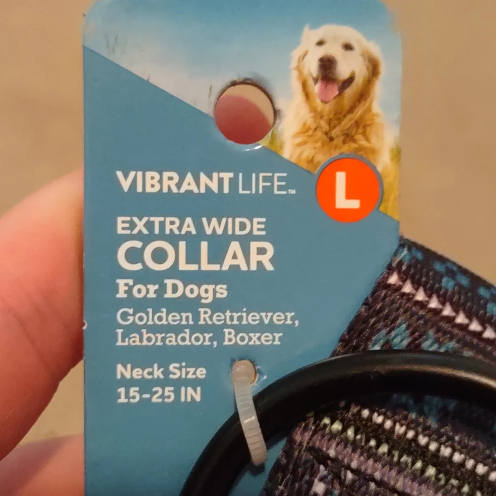 Vibrant Life Polyester Aztec Adjustable Collar for Dogs Large